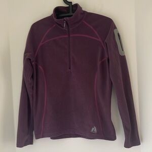 Eddie Bauer First Ascent purple 1/4 zip fleecy size medium